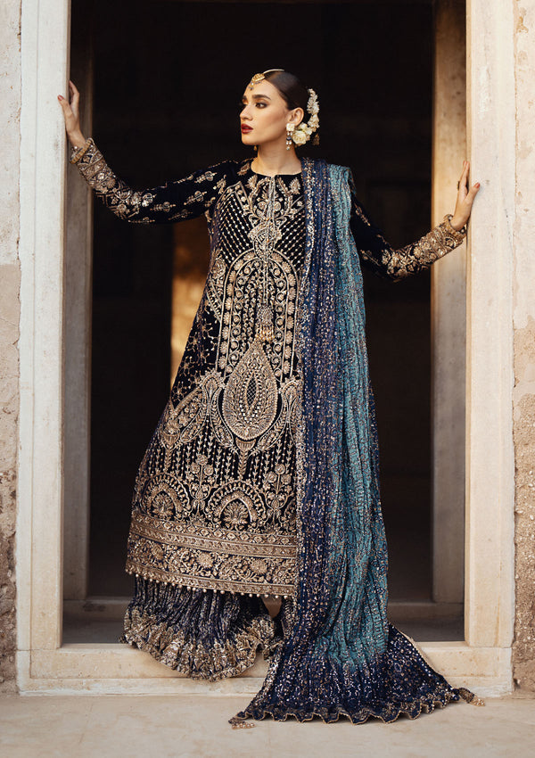 Aik Atelier | Dastoor Velvet 24 | DASTOOR - LOOK 07 - by - Libasekhas UK - Registered Vendor of : Aik Atelier - 100% Original Designer Dresss