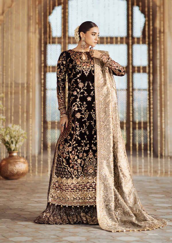 Aik Atelier | Dastoor Velvet 24 | DASTOOR - LOOK 09 - by - Libasekhas UK - Registered Vendor of : Aik Atelier - 100% Original Designer Dresss