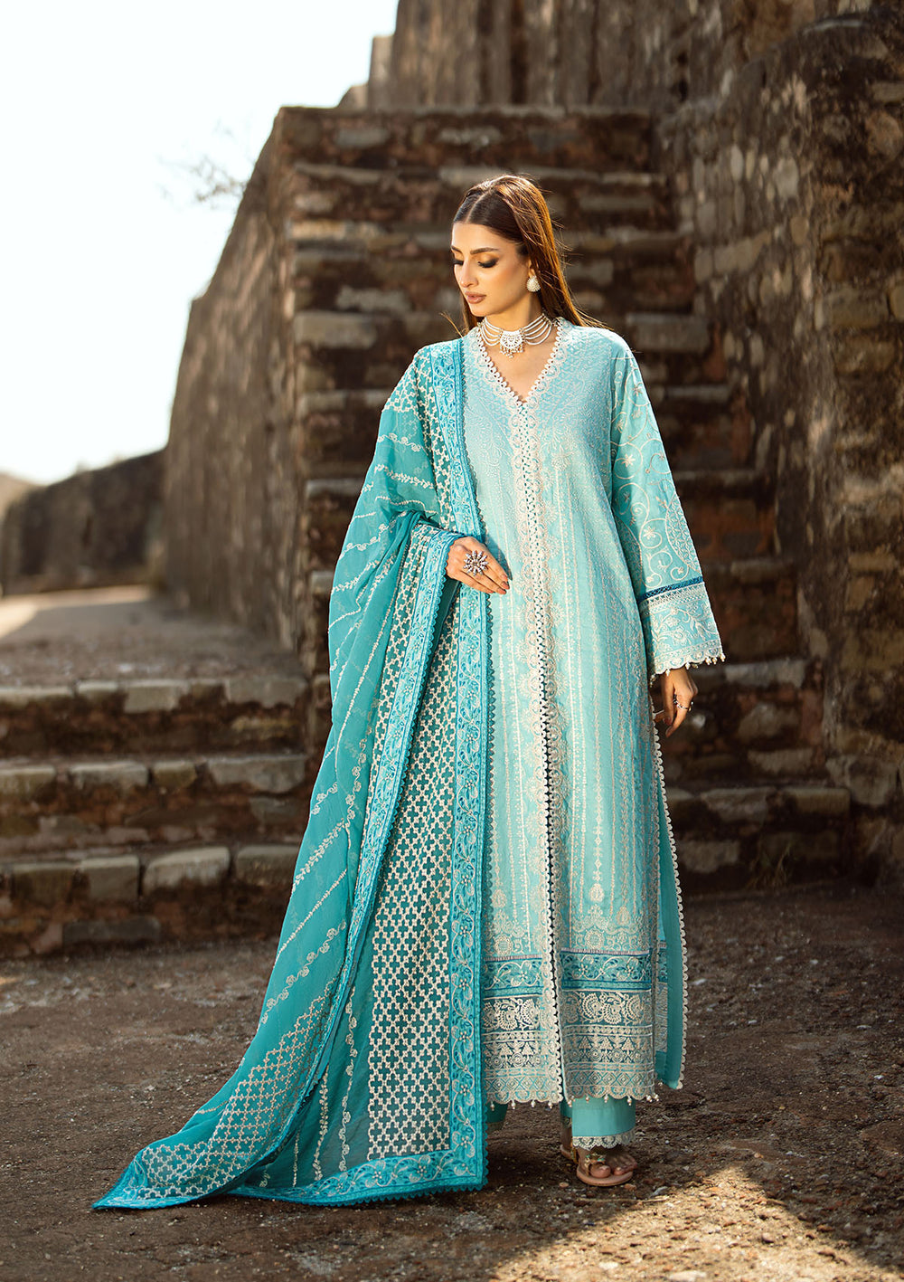Aik Atelier | Pardes Lawn 24 | LOOK 03 - by - Libasekhas UK - Registered Vendor of : Aik Atelier - 100% Original Designer Dresss