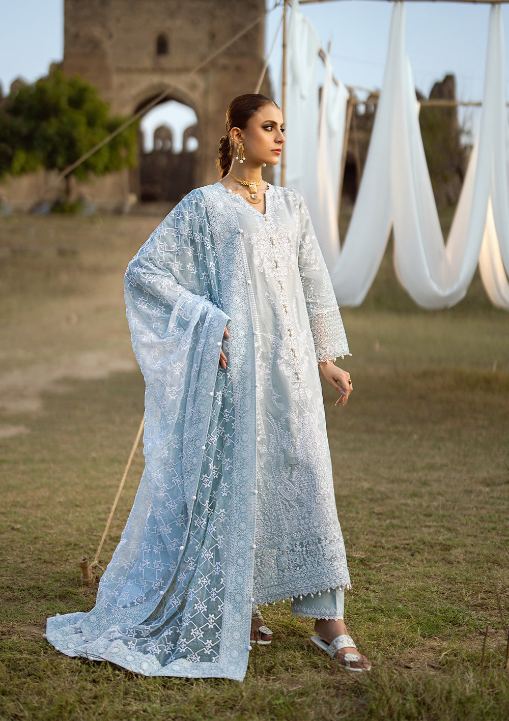 Aik Atelier | Pardes Lawn 24 | LOOK 05 - by - Libasekhas UK - Registered Vendor of : Aik Atelier - 100% Original Designer Dresss
