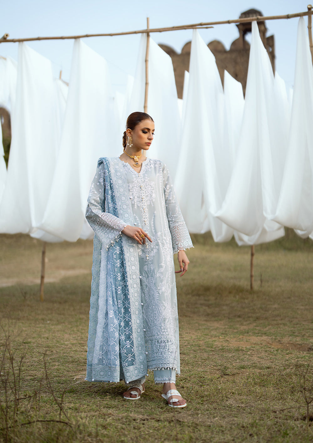 Aik Atelier | Pardes Lawn 24 | LOOK 05 - by - Libasekhas UK - Registered Vendor of : Aik Atelier - 100% Original Designer Dresss