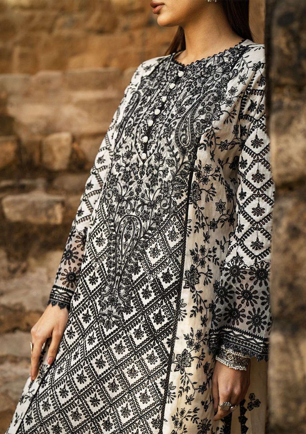Aik Atelier | Pardes Lawn 24 | LOOK 01 - by - Libasekhas UK - Registered Vendor of : Aik Atelier - 100% Original Designer Dresss