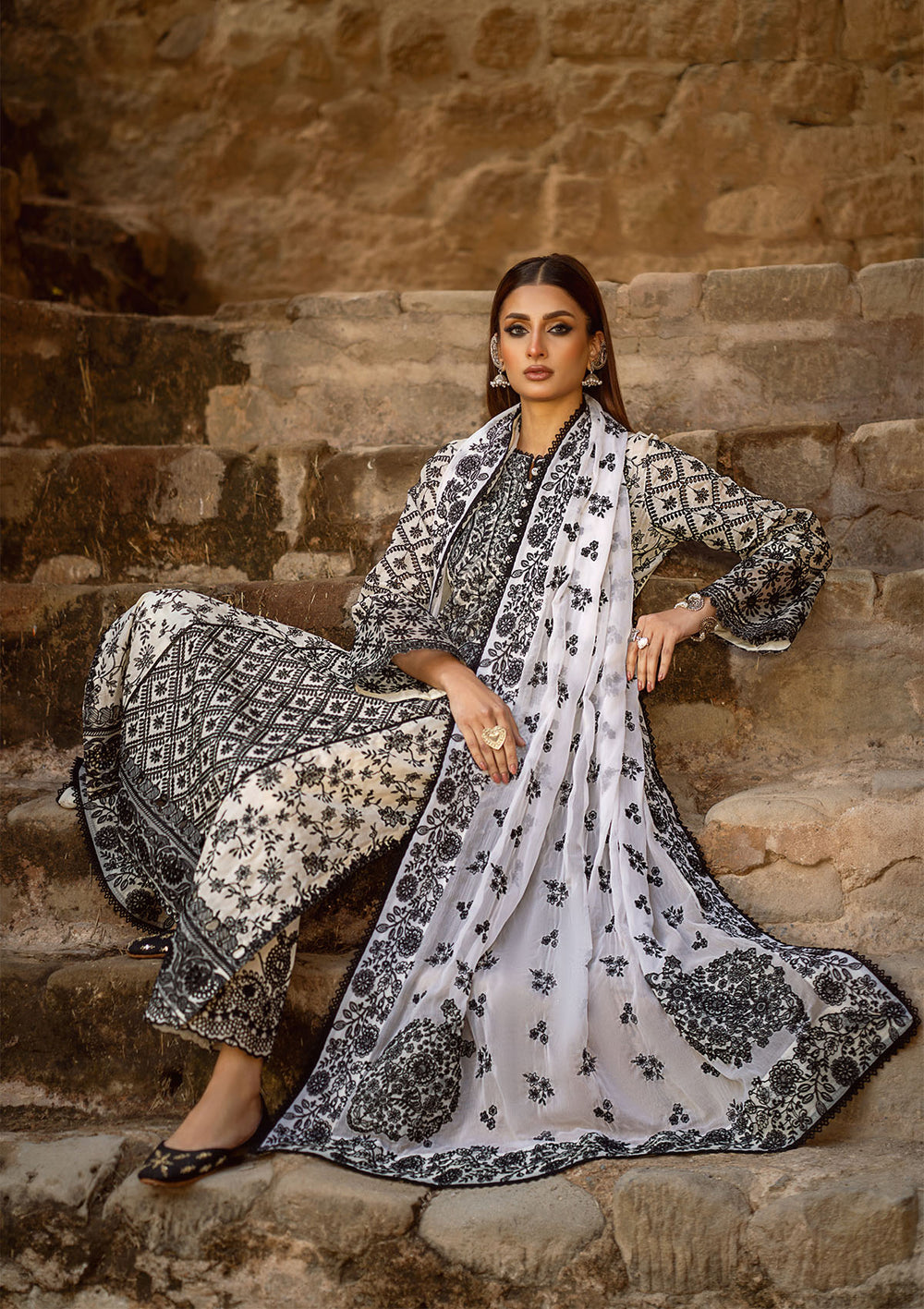 Aik Atelier | Pardes Lawn 24 | LOOK 01 - by - Libasekhas UK - Registered Vendor of : Aik Atelier - 100% Original Designer Dresss