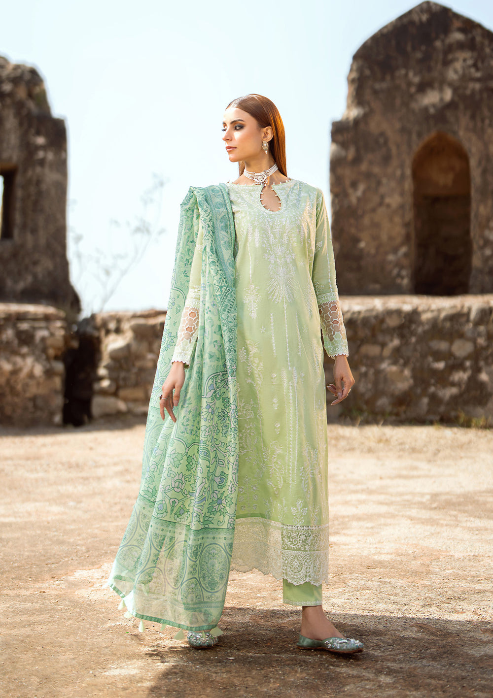 Aik Atelier | Pardes Lawn 24 | LOOK 02 - by - Libasekhas UK - Registered Vendor of : Aik Atelier - 100% Original Designer Dresss