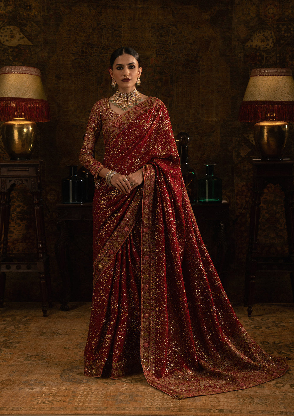 Aik Atelier | Sari Edit 25 | LOOK 01 - by Libasekhas UK - Registered Vendor of : Aik Atelier - 100% Original Designer Dress