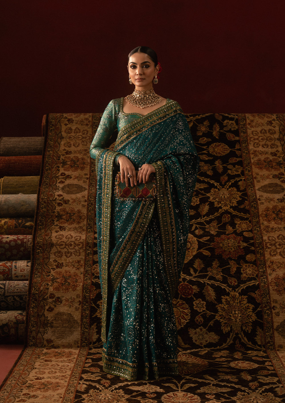 Aik Atelier | Sari Edit 25 | LOOK 03 - by Libasekhas UK - Registered Vendor of : Aik Atelier - 100% Original Designer Dress