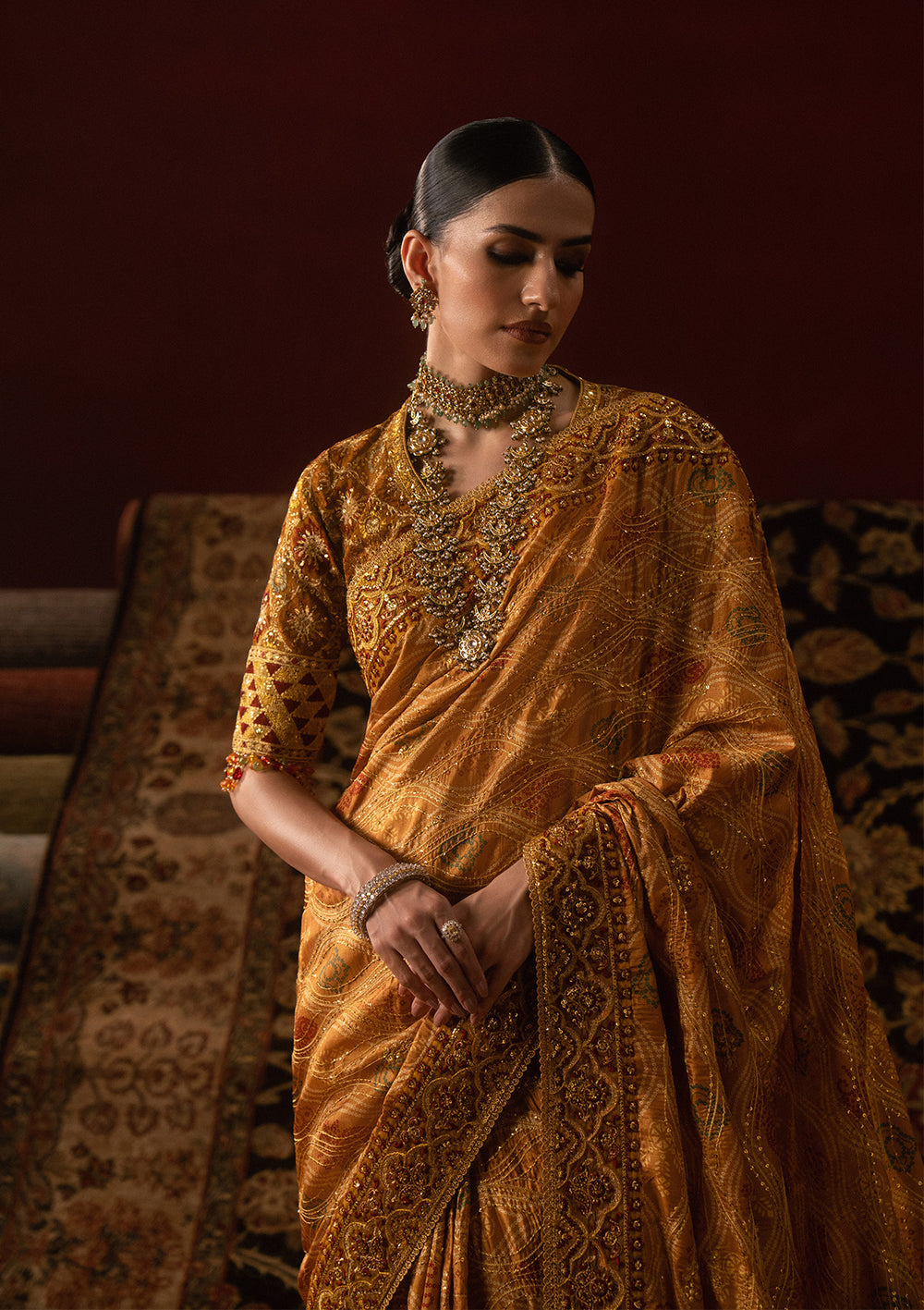 Aik Atelier | Sari Edit 25 | LOOK 04 - by Libasekhas UK - Registered Vendor of : Aik Atelier - 100% Original Designer Dress