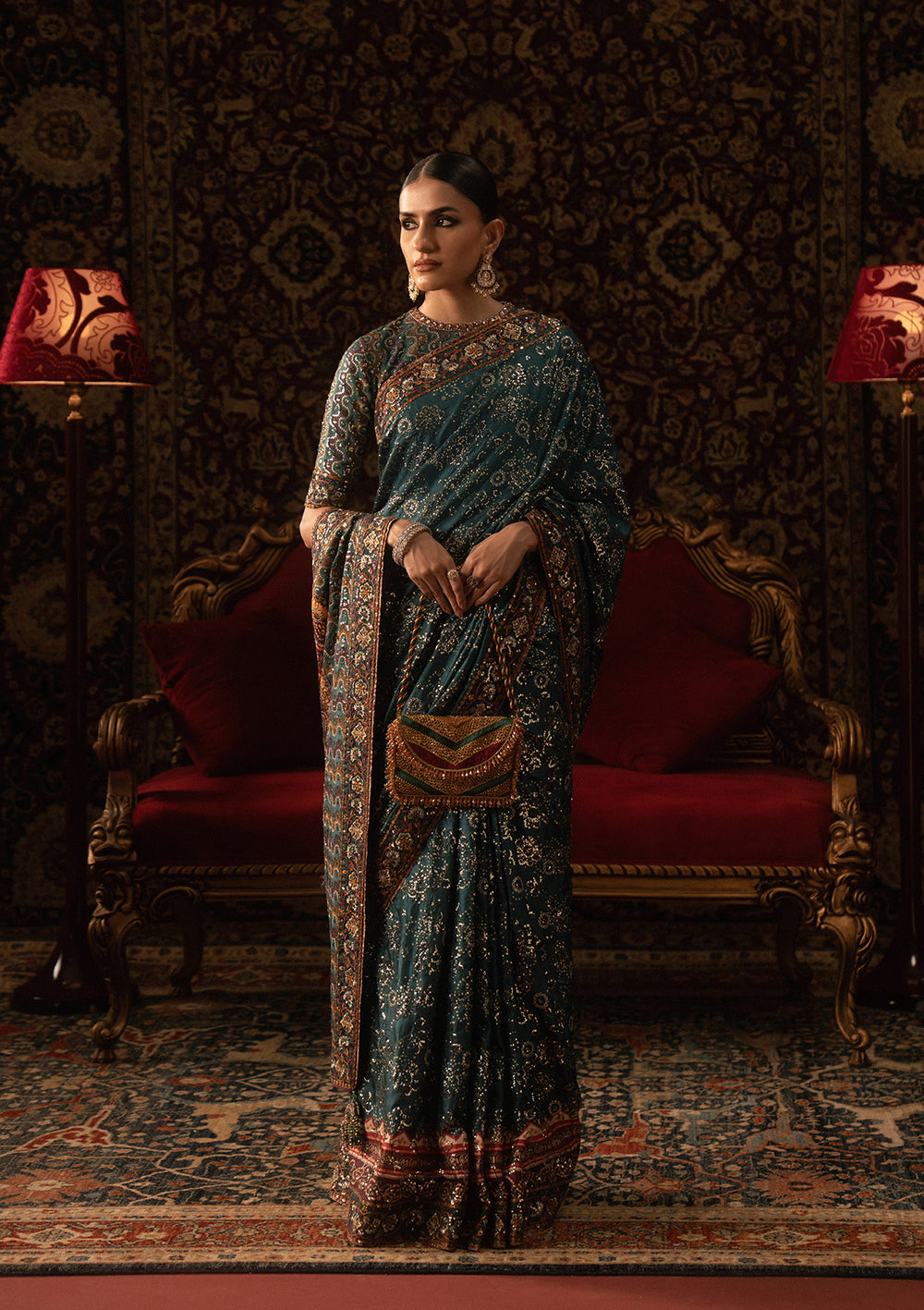 Aik Atelier | Sari Edit 25 | LOOK 05 - by Libasekhas UK - Registered Vendor of : Aik Atelier - 100% Original Designer Dress