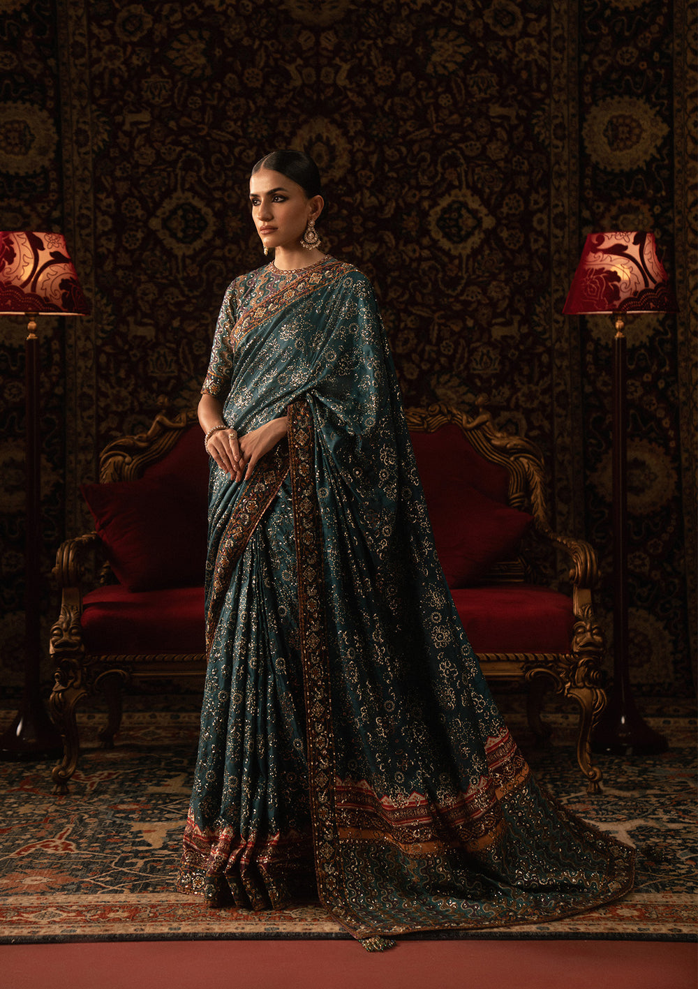 Aik Atelier | Sari Edit 25 | LOOK 05 - by Libasekhas UK - Registered Vendor of : Aik Atelier - 100% Original Designer Dress