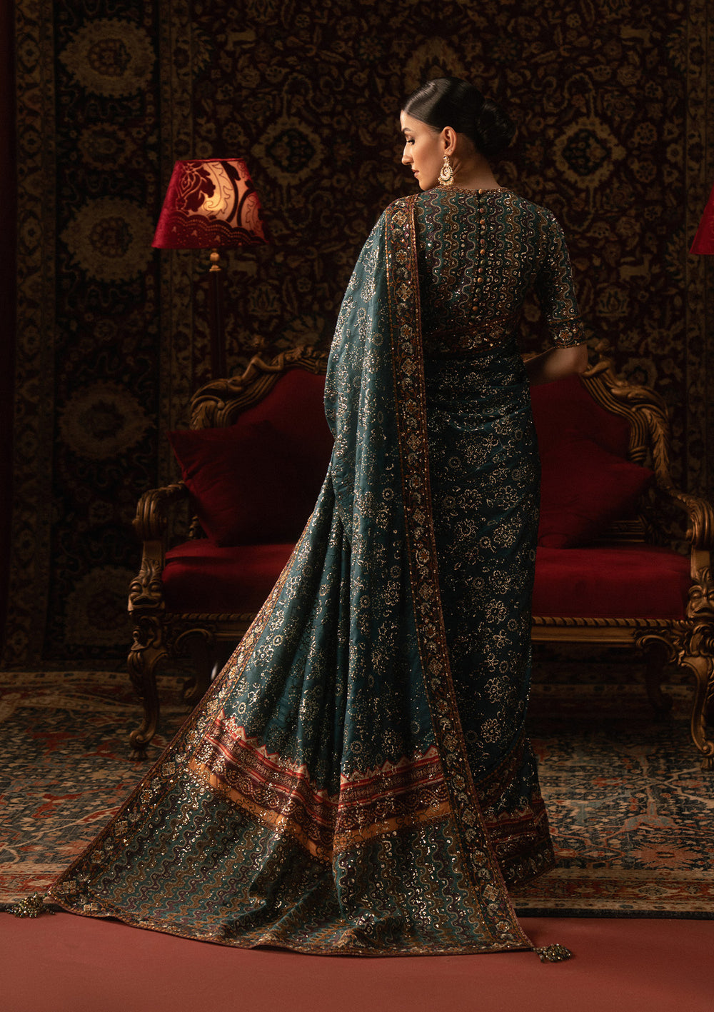 Aik Atelier | Sari Edit 25 | LOOK 05 - by Libasekhas UK - Registered Vendor of : Aik Atelier - 100% Original Designer Dress