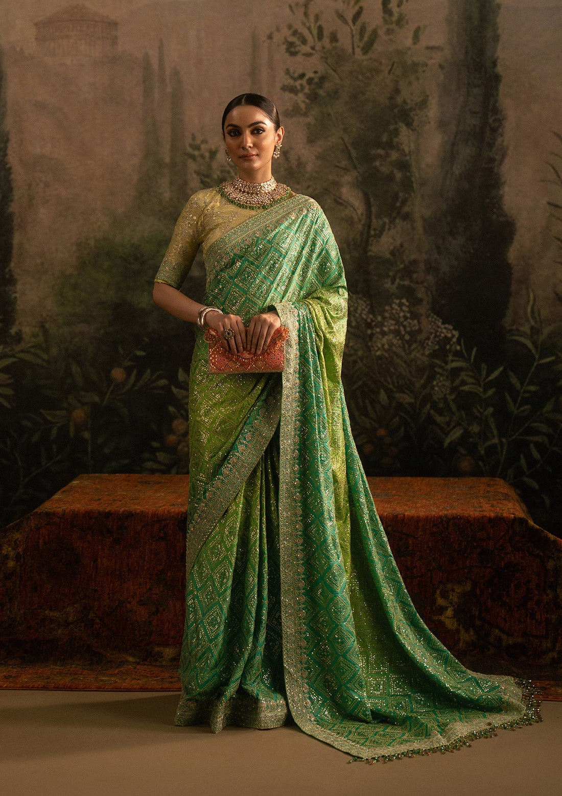 Aik Atelier | Sari Edit 25 | LOOK 07 - by Libasekhas UK - Registered Vendor of : Aik Atelier - 100% Original Designer Dress