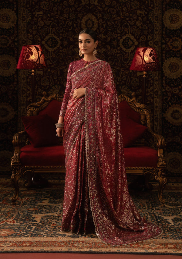 Aik Atelier | Sari Edit 25 | LOOK 08 - by Libasekhas UK - Registered Vendor of : Aik Atelier - 100% Original Designer Dress