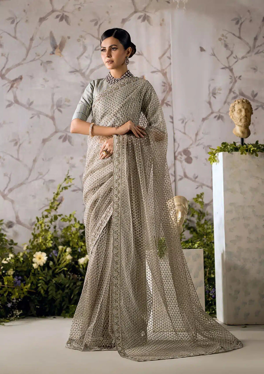 Aik Atelier | The Sari Edit | 03 - by - Libasekhas UK - Registered Vendor of : Aik Atelier - 100% Original Designer Dresss