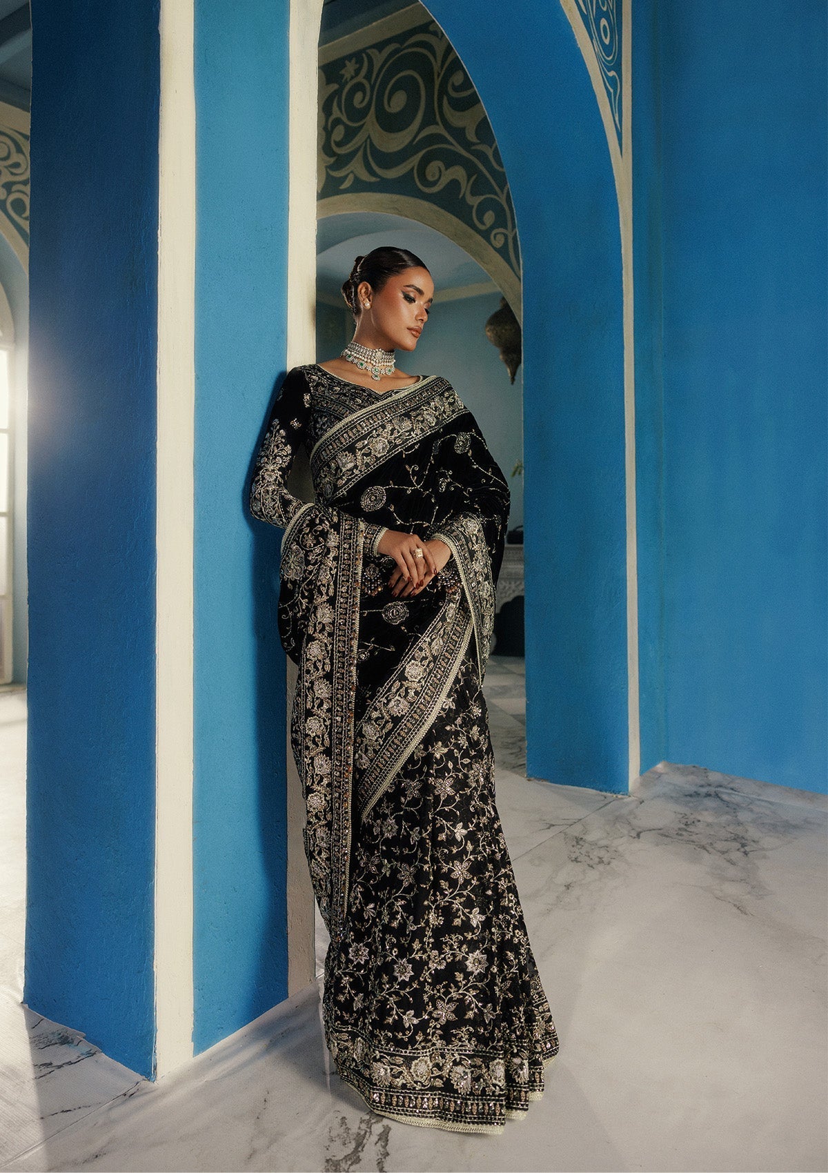Aik Atelier | Udaipur Velvet 25 |  LOOK 04 - by Libasekhas UK - Registered Vendor of : Aik Atelier - 100% Original Designer Dress