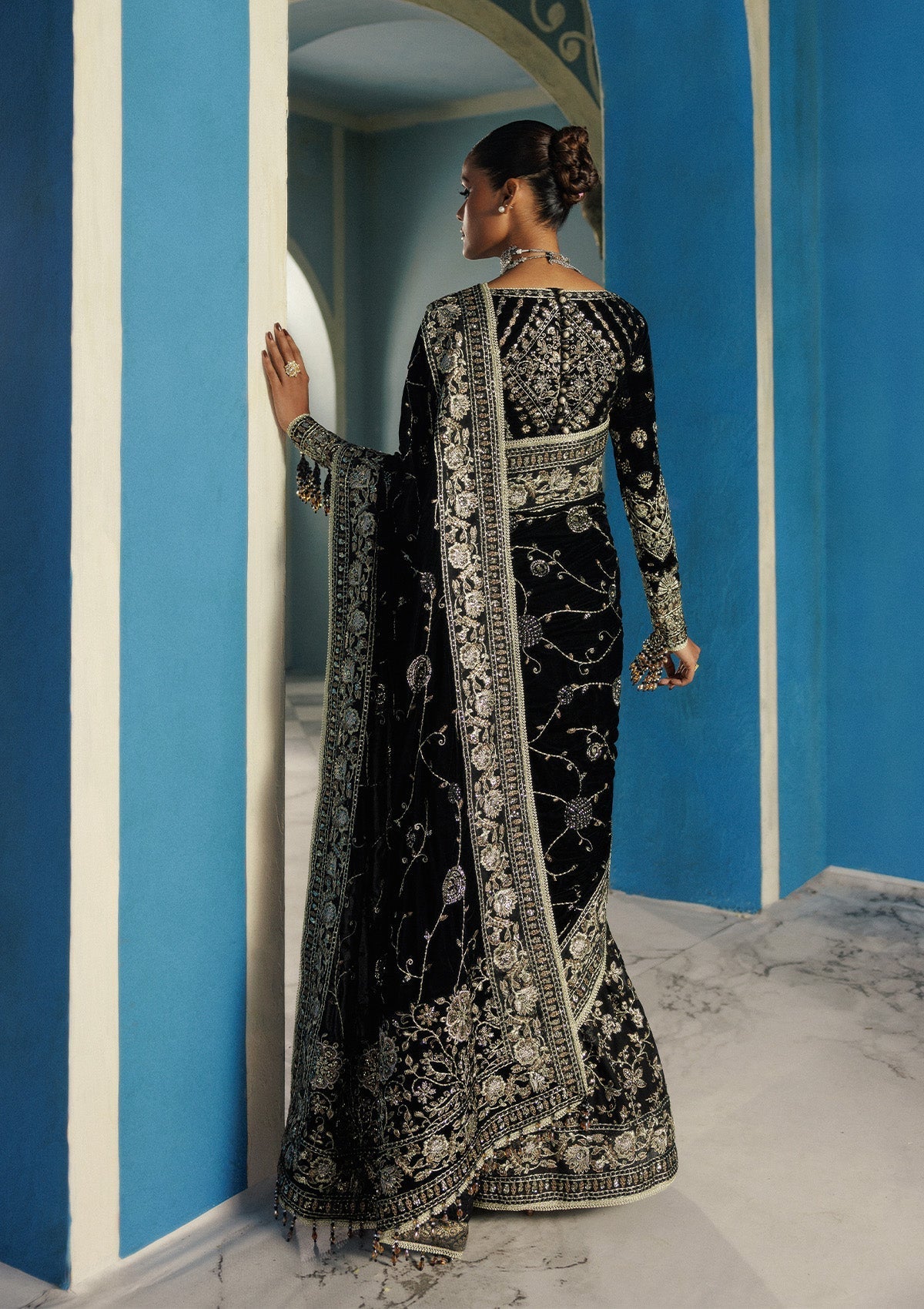 Aik Atelier | Udaipur Velvet 25 |  LOOK 04 - by Libasekhas UK - Registered Vendor of : Aik Atelier - 100% Original Designer Dress