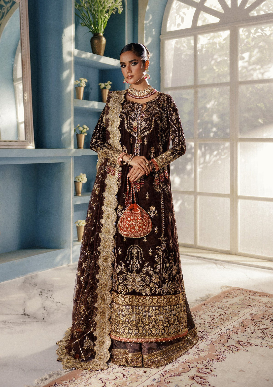 Aik Atelier | Udaipur Velvet 25 | LOOK 06 - by Libasekhas UK - Registered Vendor of : Aik Atelier - 100% Original Designer Dress
