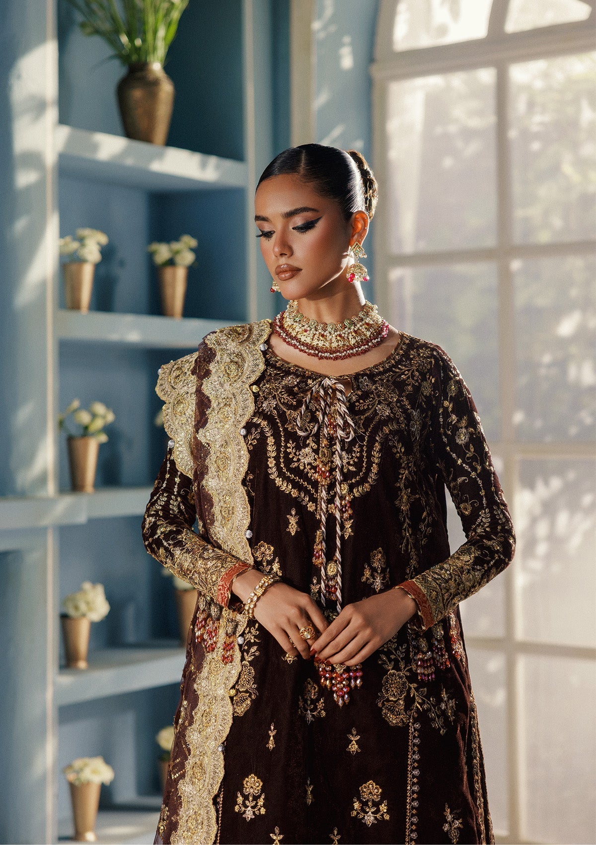 Aik Atelier | Udaipur Velvet 25 | LOOK 06 - by Libasekhas UK - Registered Vendor of : Aik Atelier - 100% Original Designer Dress