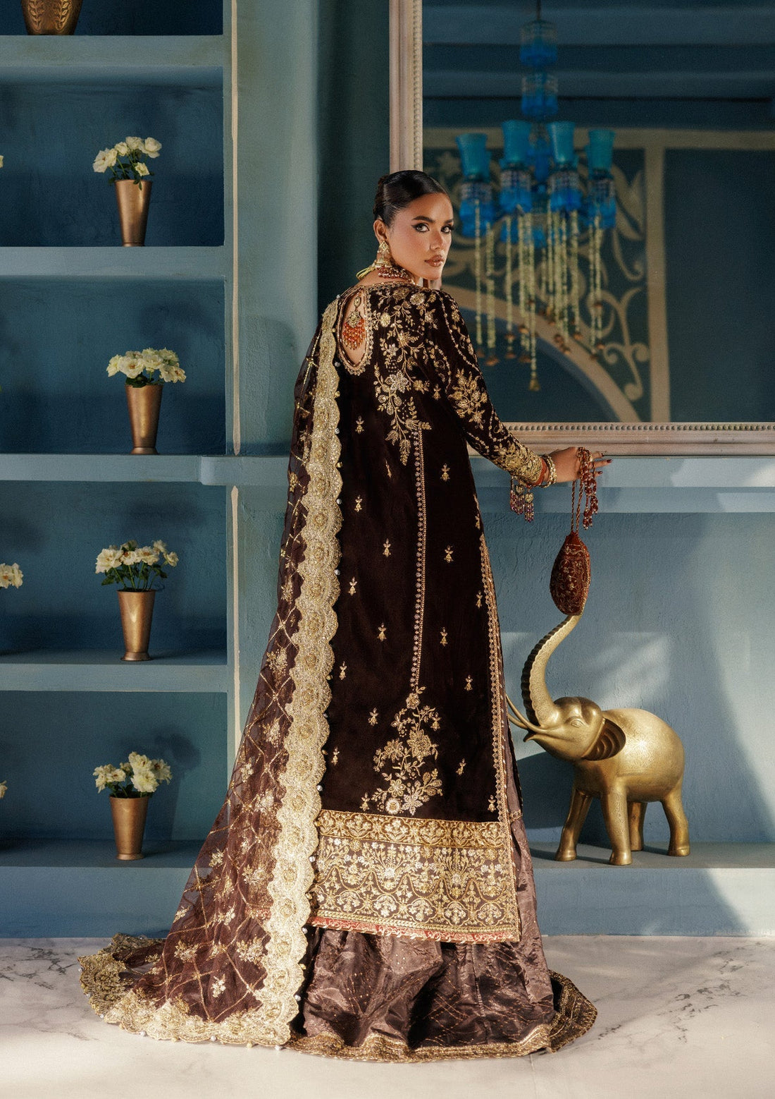 Aik Atelier | Udaipur Velvet 25 | LOOK 06 - by Libasekhas UK - Registered Vendor of : Aik Atelier - 100% Original Designer Dress