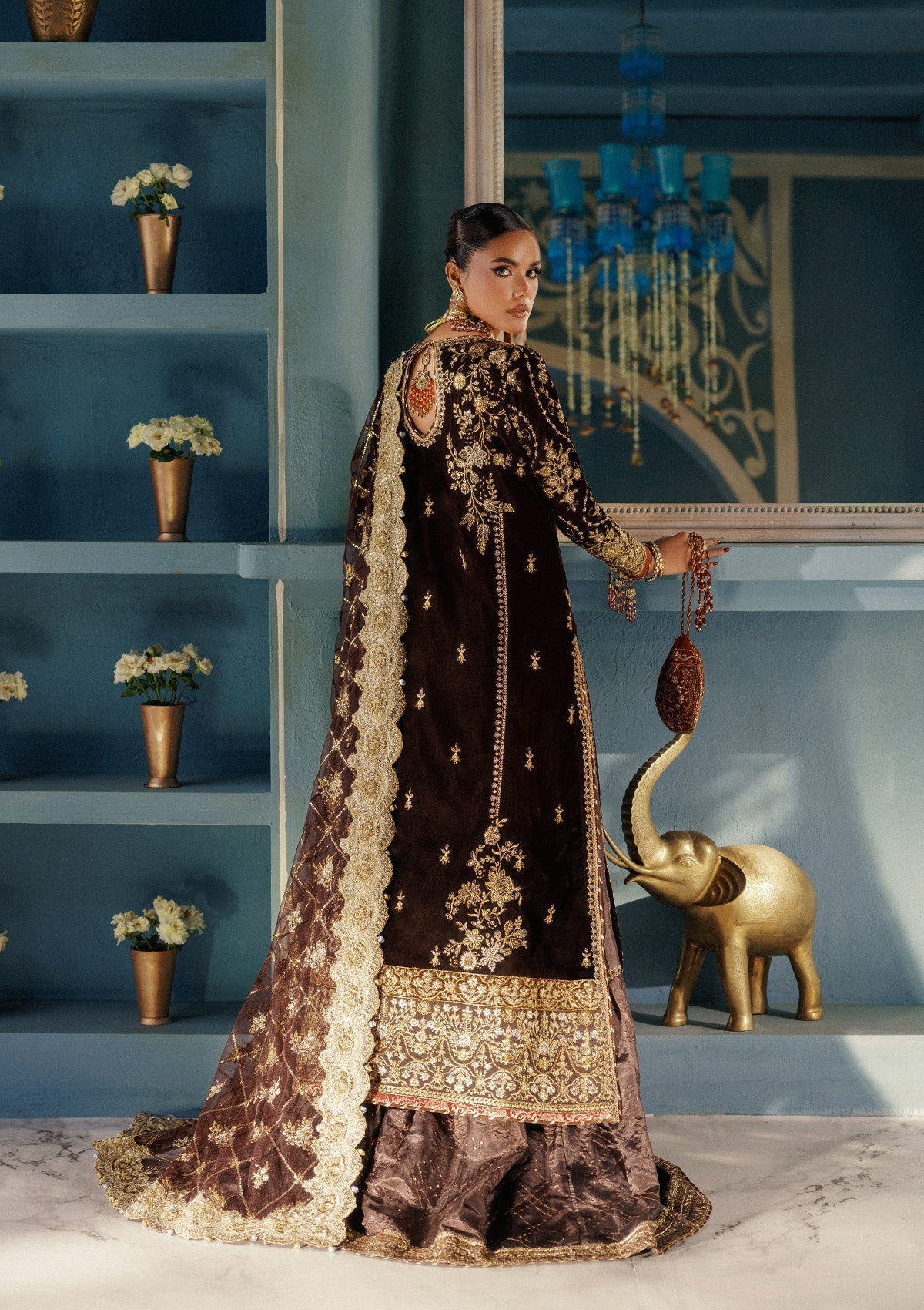 Aik Atelier | Udaipur Velvet 25 | LOOK 06 - by Libasekhas UK - Registered Vendor of : Aik Atelier - 100% Original Designer Dress