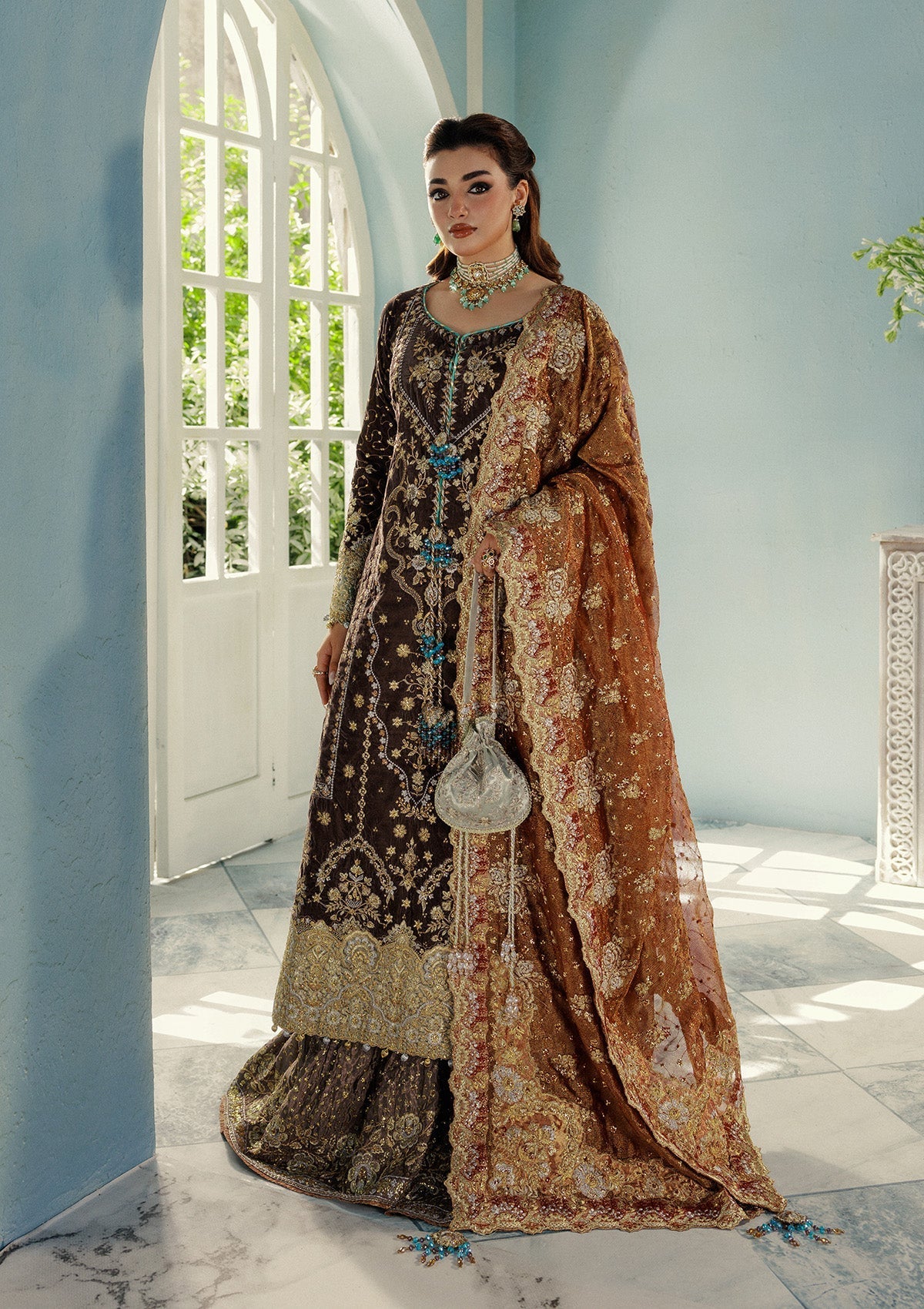 Aik Atelier | Udaipur Velvet 25 | LOOK 07 - by Libasekhas UK - Registered Vendor of : Aik Atelier - 100% Original Designer Dress
