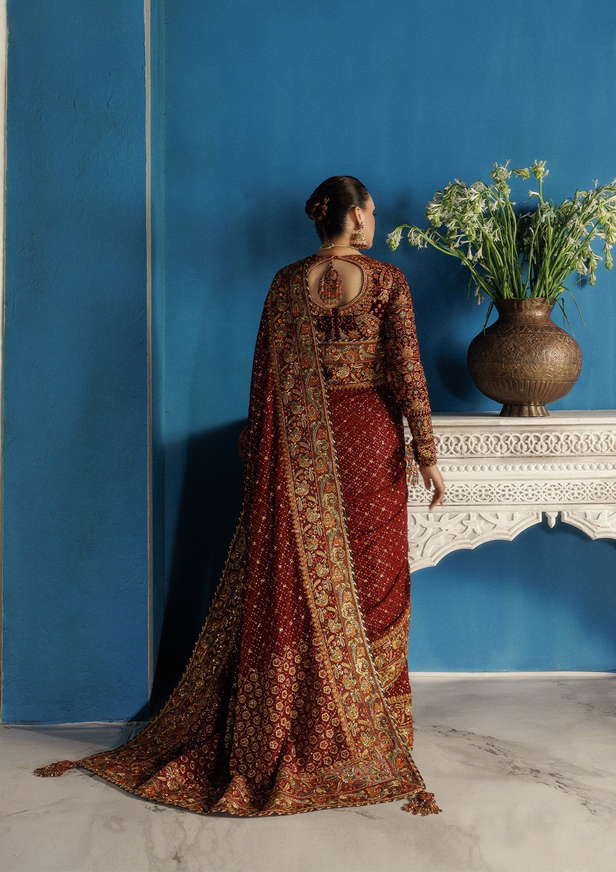 Aik Atelier | Udaipur Velvet 25 | LOOK 09 - by Libasekhas UK - Registered Vendor of : Aik Atelier - 100% Original Designer Dress
