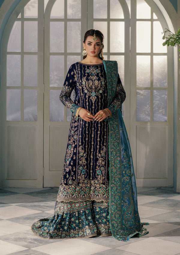Aik Atelier | Udaipur Velvet 25 | LOOK 10 - by Libasekhas UK - Registered Vendor of : Aik Atelier - 100% Original Designer Dress