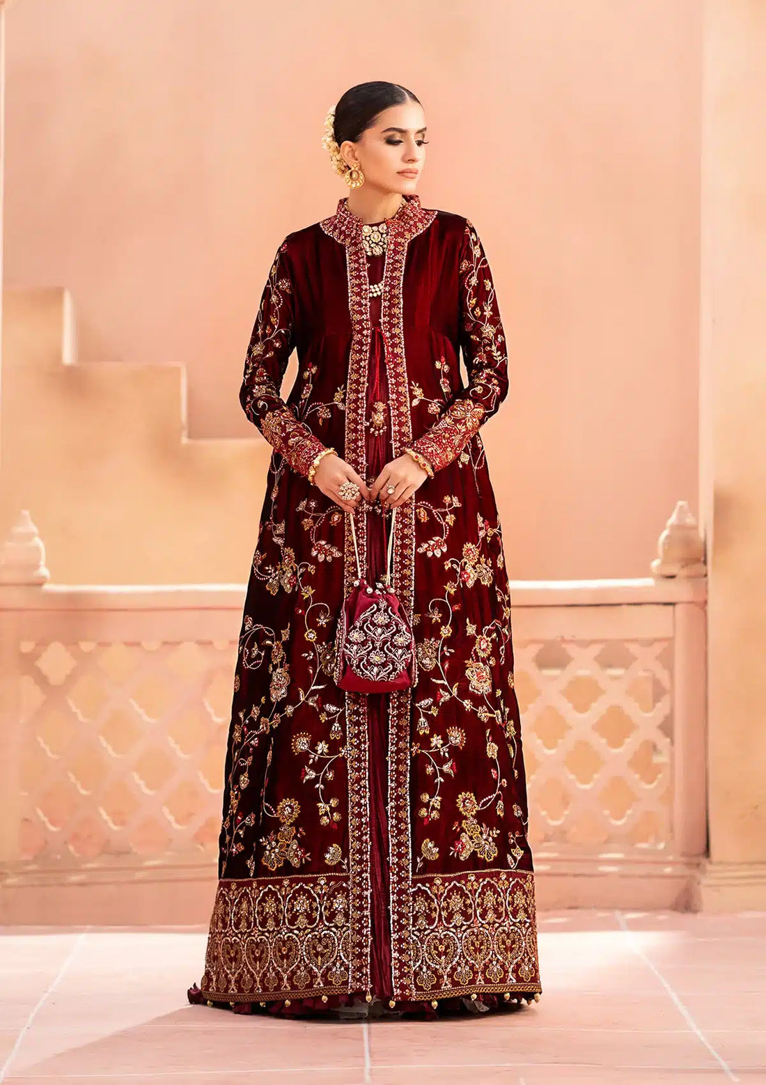 Aik Atelier | Zardozi Velvet 23 | 07 - by - Libasekhas UK - Registered Vendor of : Aik Atelier - 100% Original Designer Dresss