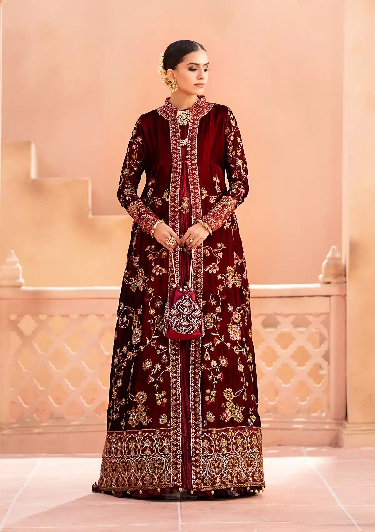 Aik Atelier | Zardozi Velvet 23 | 07 - by - Libasekhas UK - Registered Vendor of : Aik Atelier - 100% Original Designer Dresss