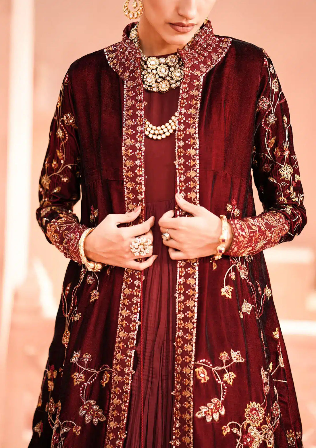 Aik Atelier | Zardozi Velvet 23 | 07 - by - Libasekhas UK - Registered Vendor of : Aik Atelier - 100% Original Designer Dresss