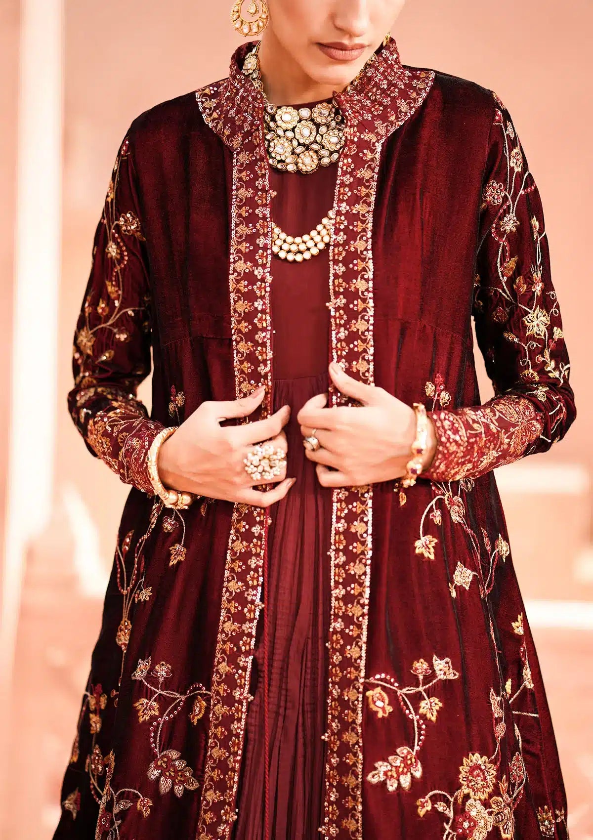 Aik Atelier | Zardozi Velvet 23 | 07 - by - Libasekhas UK - Registered Vendor of : Aik Atelier - 100% Original Designer Dresss