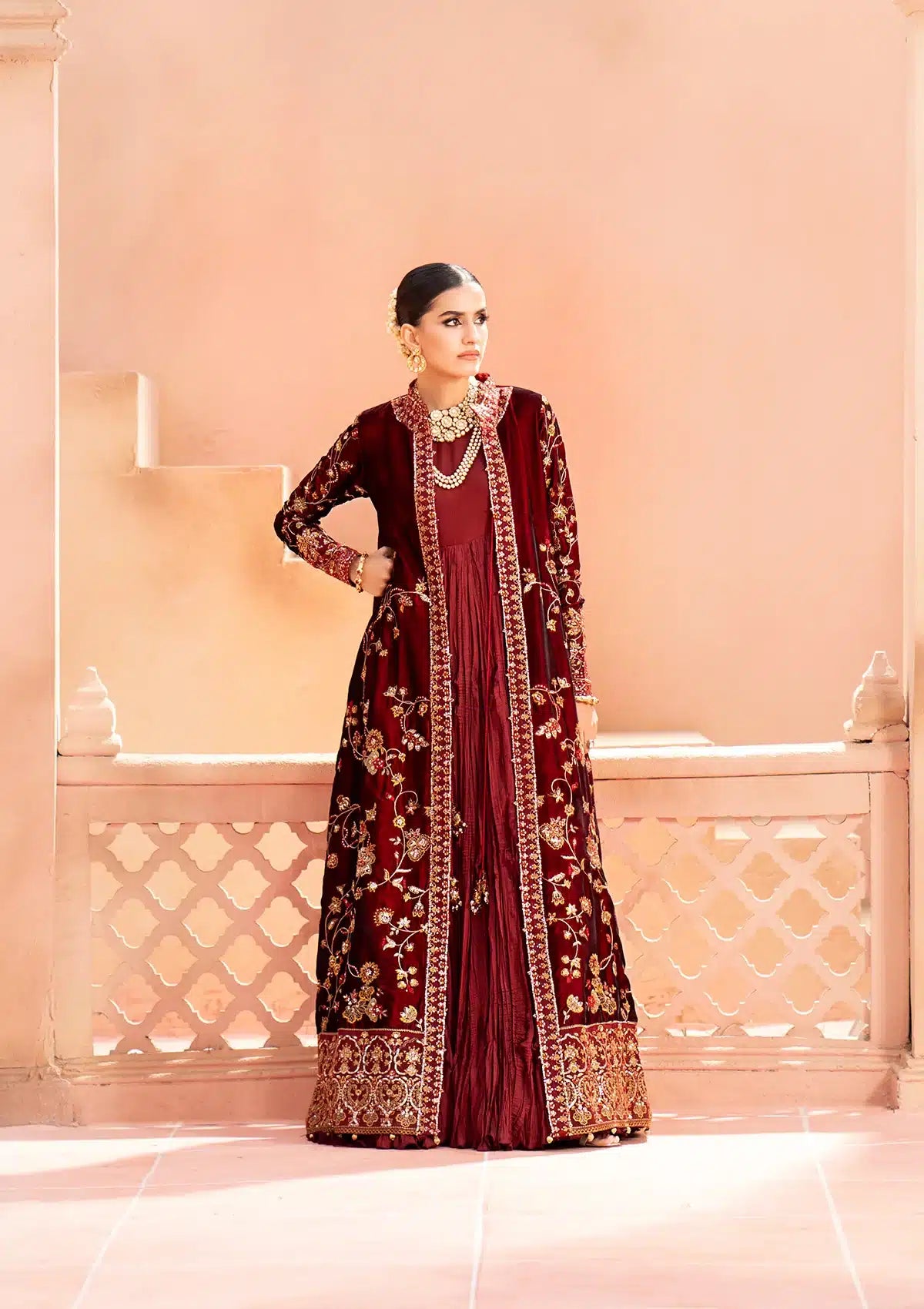 Aik Atelier | Zardozi Velvet 23 | 07 - by - Libasekhas UK - Registered Vendor of : Aik Atelier - 100% Original Designer Dresss