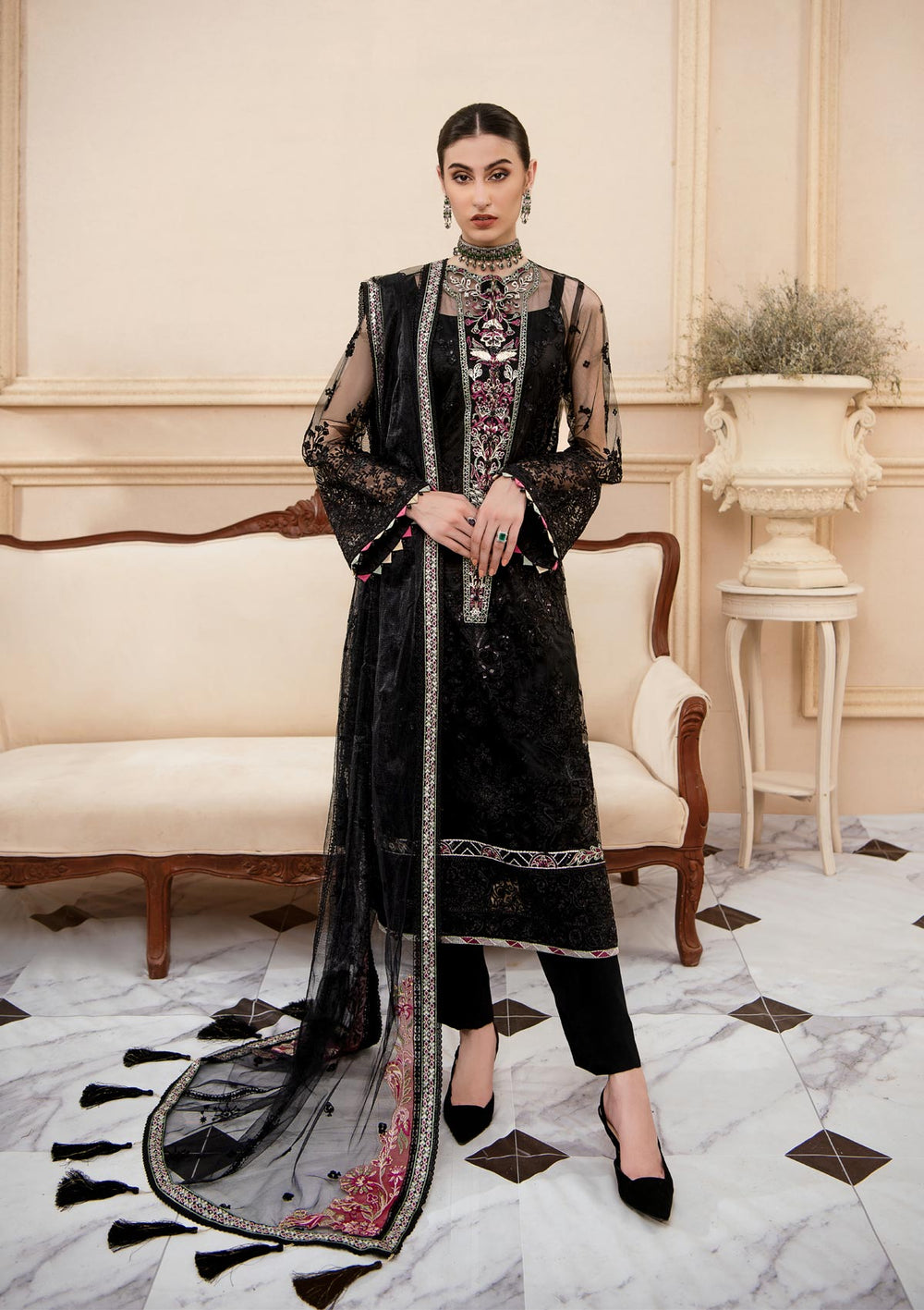 Aik Atelier | Formals Collection | LUMIERE - LOOK 02 - by - Libasekhas UK - Registered Vendor of : Aik Atelier - 100% Original Designer Dresss