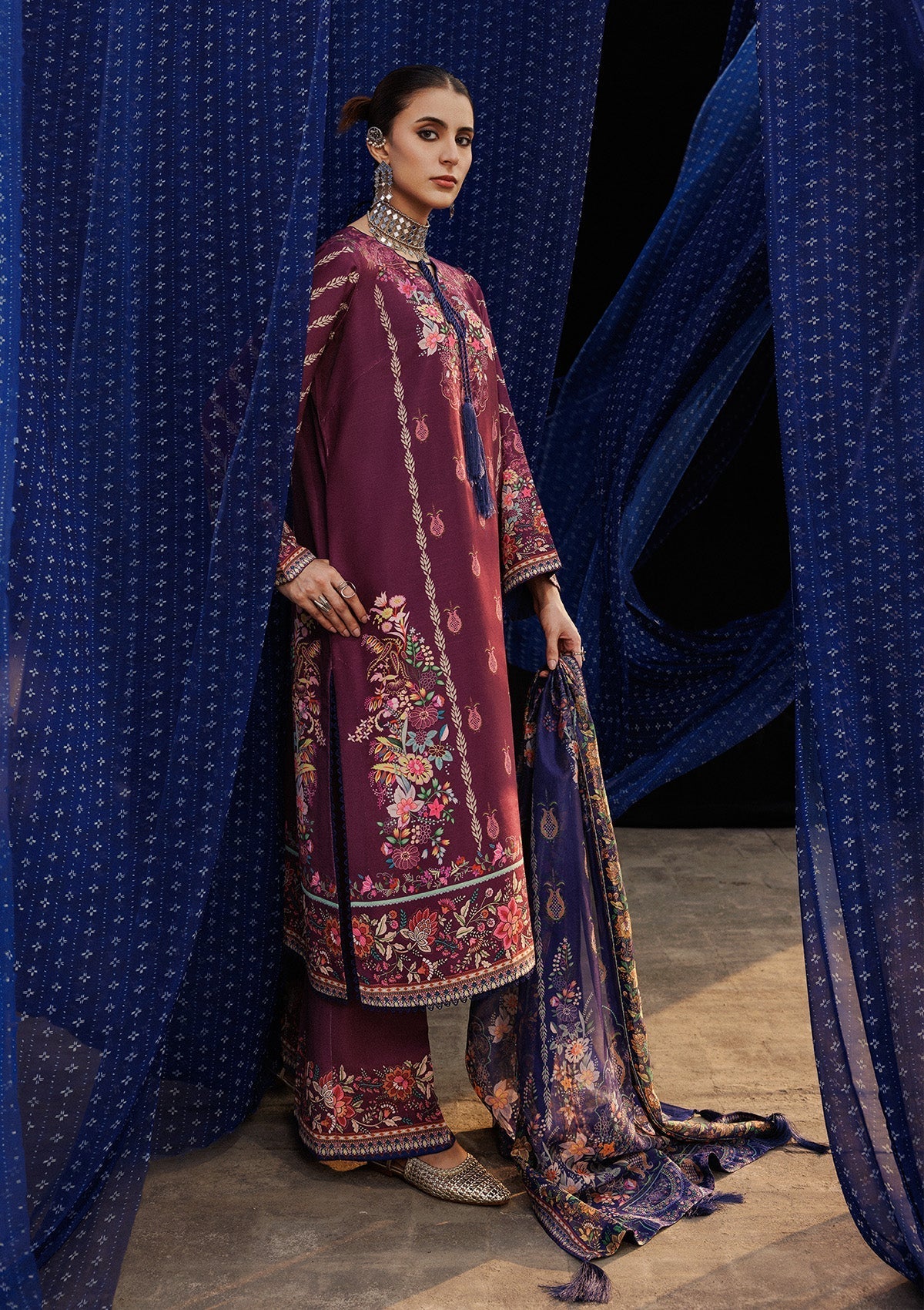 Aik Atelier | Roz Khaddar | AIK ROZ '25 D2 - LOOK 04 - by Libasekhas UK - Registered Vendor of : Aik Atelier - 100% Original Designer Dress