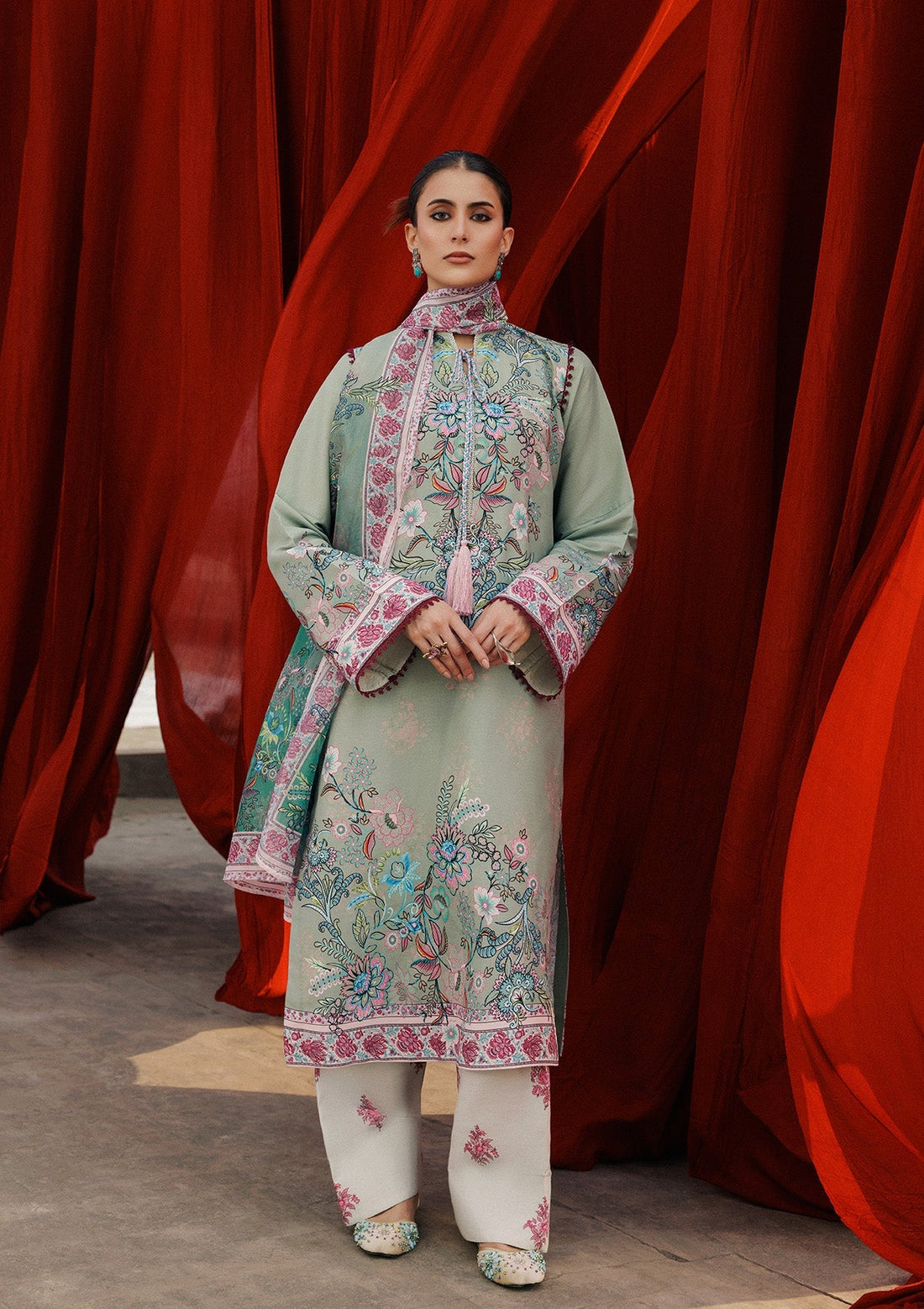 Aik Atelier | Roz Khaddar | AIK ROZ '25 D2 - LOOK 06 - by Libasekhas UK - Registered Vendor of : Aik Atelier - 100% Original Designer Dress