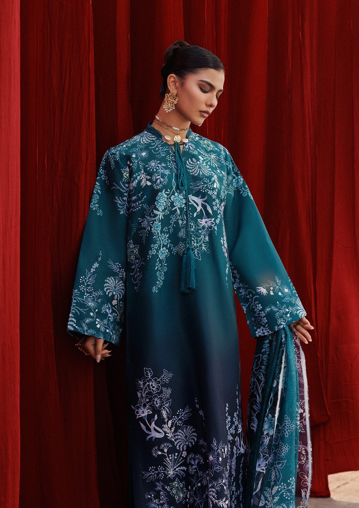 Aik Atelier | Roz Khaddar | AIK ROZ '25 D2 - LOOK 07 - by Libasekhas UK - Registered Vendor of : Aik Atelier - 100% Original Designer Dress