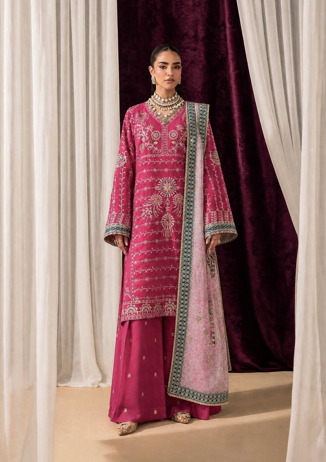 Aik Atelier | Aik Shaam 26 | Aik Shaam - Look B2606 - by Libasekhas UK - Registered Vendor of : Aik Atelier - 100% Original Designer Dress