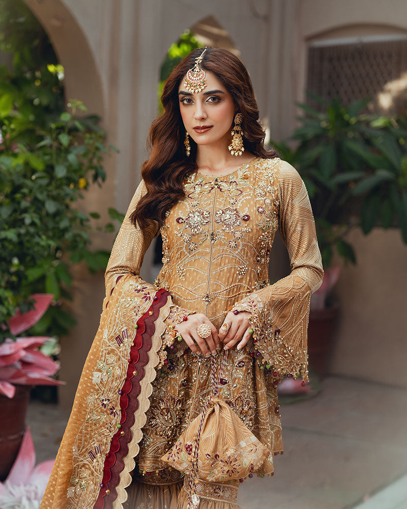 Ain | Naulakha Wedding Festive 24 |   AR-143 KESAR - by - Libasekhas UK - Registered Vendor of : Ain - 100% Original Designer Dresss