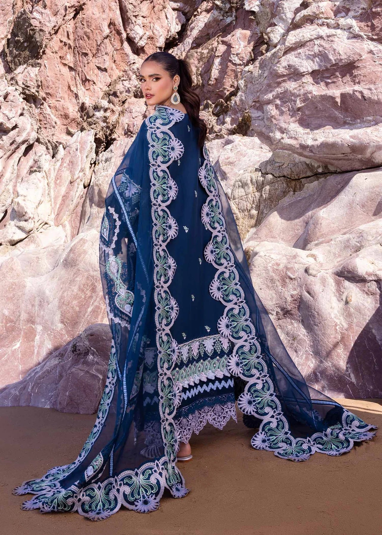 Akbar Aslam | Oasis Lawn 24 | Blue Bell - by - Libasekhas UK - Registered Vendor of : Akbar Aslam - 100% Original Designer Dresss