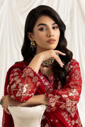 Alizeh | Dua Formals 23 | DUA-V02D02A-ALARA(RED) - by - Libasekhas UK - Registered Vendor of : Alizeh - 100% Original Designer Dresss