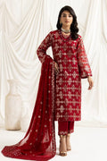 Alizeh | Dua Formals 23 | DUA-V02D02A-ALARA(RED) - by - Libasekhas UK - Registered Vendor of : Alizeh - 100% Original Designer Dresss