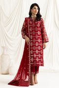 Alizeh | Dua Formals 23 | DUA-V02D02A-ALARA(RED) - by - Libasekhas UK - Registered Vendor of : Alizeh - 100% Original Designer Dresss