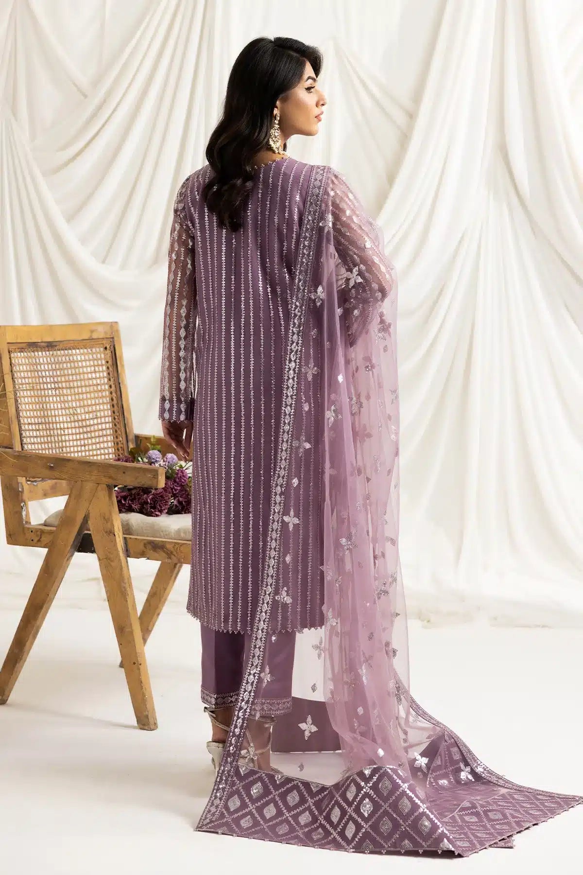 Alizeh | Dua Formals 23 | DUA-V02D03B-AYSAL(LILAC) - by - Libasekhas UK - Registered Vendor of : Alizeh - 100% Original Designer Dresss