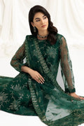Alizeh | Dua Formals 23 | DUA-V02D05A-ELNAZ(GREEN) - by - Libasekhas UK - Registered Vendor of : Alizeh - 100% Original Designer Dresss