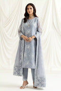 Alizeh | Dua Formals 23 | DUA-V02D05B-ELNAZ(GREY) - by - Libasekhas UK - Registered Vendor of : Alizeh - 100% Original Designer Dresss