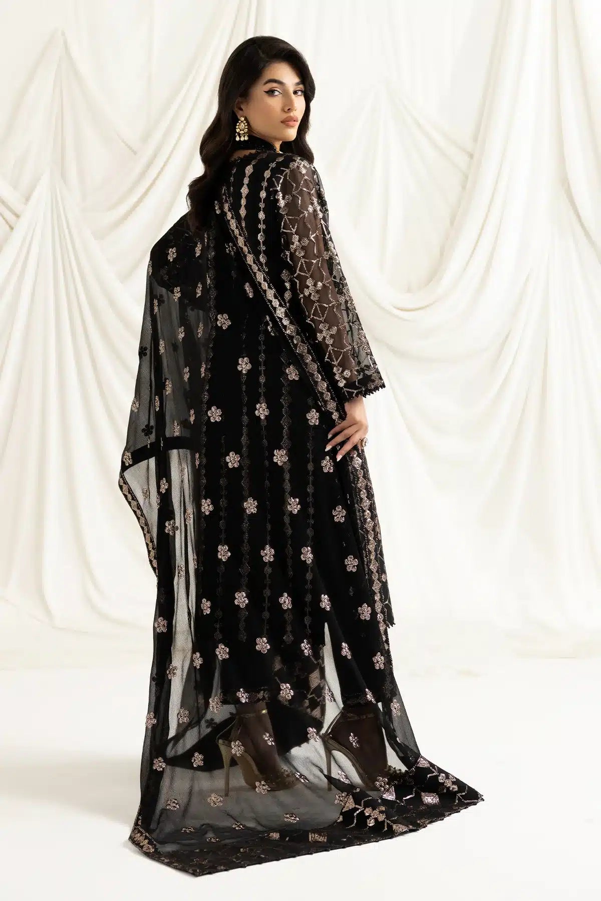Alizeh | Dua Formals 23 | DUA-V02D04A-NAZIK(BLACK) - by - Libasekhas UK - Registered Vendor of : Alizeh - 100% Original Designer Dresss