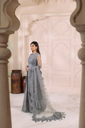 Alizeh | Dua Formals 23 | DUA-V01D01B- KHIRAD ( GREY ) - by - Libasekhas UK - Registered Vendor of : Alizeh - 100% Original Designer Dresss