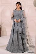 Alizeh | Dua Formals 23 | DUA-V01D01B- KHIRAD ( GREY ) - by - Libasekhas UK - Registered Vendor of : Alizeh - 100% Original Designer Dresss
