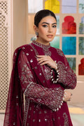 Alizeh | Dua Formals 23 | DUA-V01D06A- AMAYA ( MAGENTA ) - by - Libasekhas UK - Registered Vendor of : Alizeh - 100% Original Designer Dresss