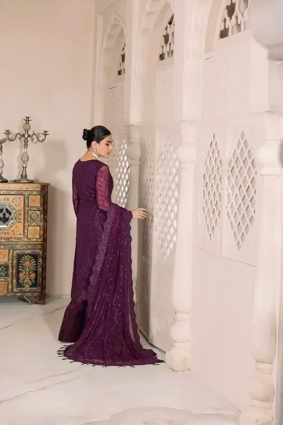 Alizeh | Dua Formals 23 | DUA-V01D03A- SYLVI ( PURPLE ) - by - Libasekhas UK - Registered Vendor of : Alizeh - 100% Original Designer Dresss