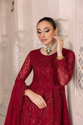 Alizeh | Dua Formals 23 | DUA-V01D03B- SYLVI ( RED ) - by - Libasekhas UK - Registered Vendor of : Alizeh - 100% Original Designer Dresss